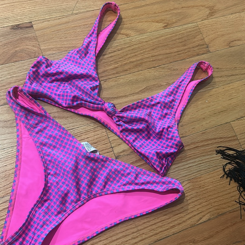 Topshop Gingham Bikini - image 4